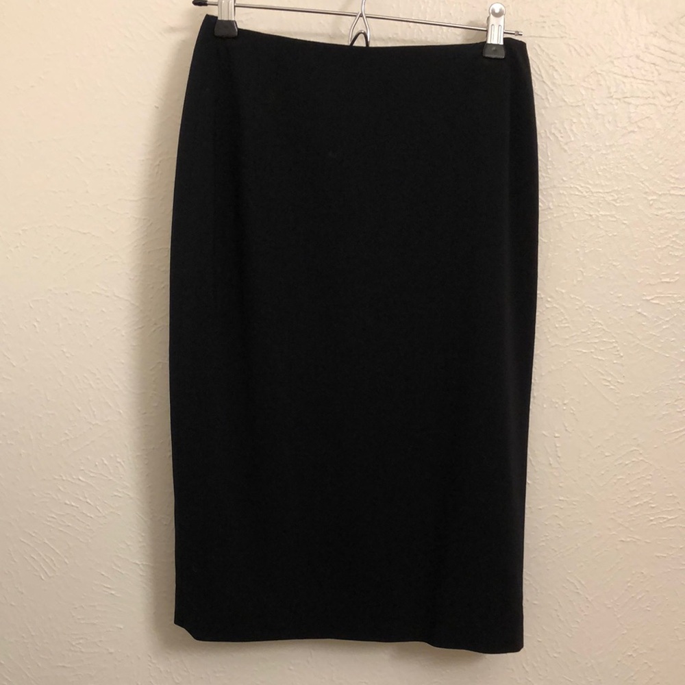 Emanuel Ungaro block light wool black pencil skirt- size 4